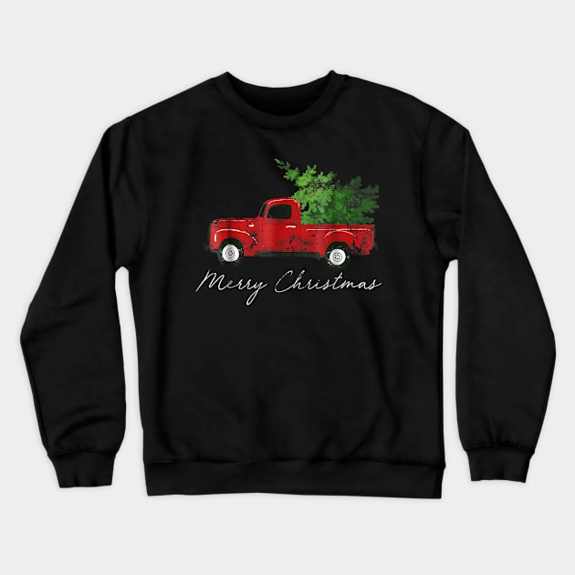 Vintage Wagon Christmas T-Shirt - Tree on Car Xmas Vacation Crewneck Sweatshirt by SloanCainm9cmi